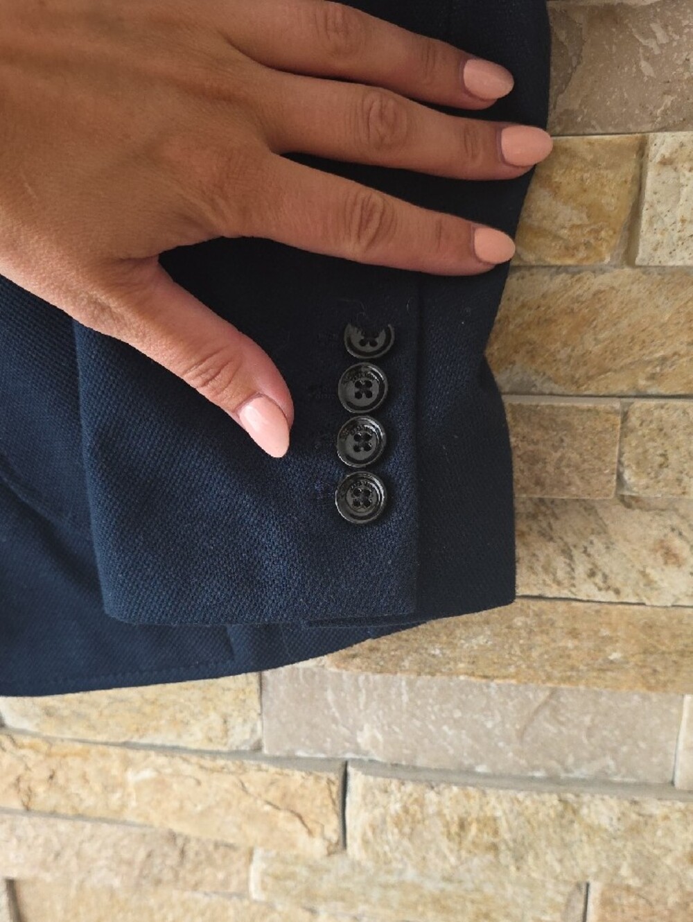 Zara Men's Navy Two-Button Blazer - Picture 2 of 7